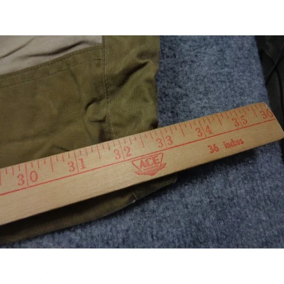 Amundsen Field Pants Mens Large Beige Button Fly Reinforce Knees Waxed Trousers